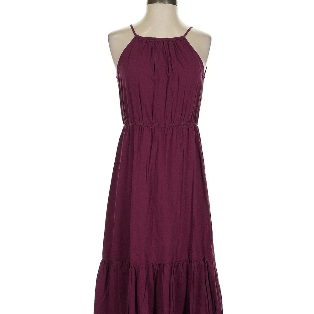 Banana Republic Halter Midi Dress - Burgundy